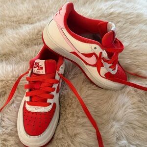 Nike Valentine’s Red and White Air Force 1
